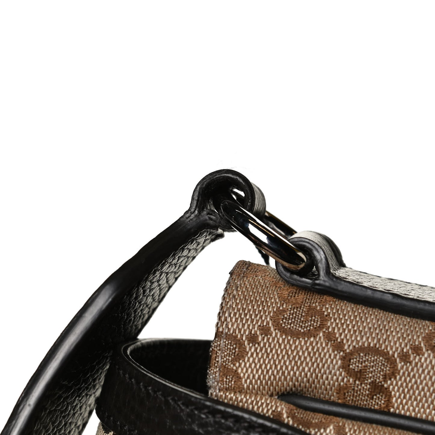 Monogram Large Flap Messenger Bag Beige Dark Brown