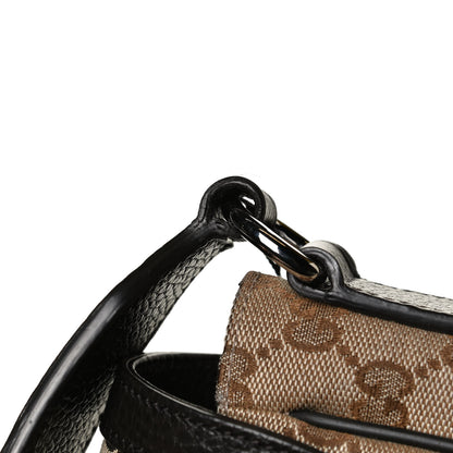 Gucci Monogram Large Flap Messenger Bag Beige Dark Brown 15 of 16