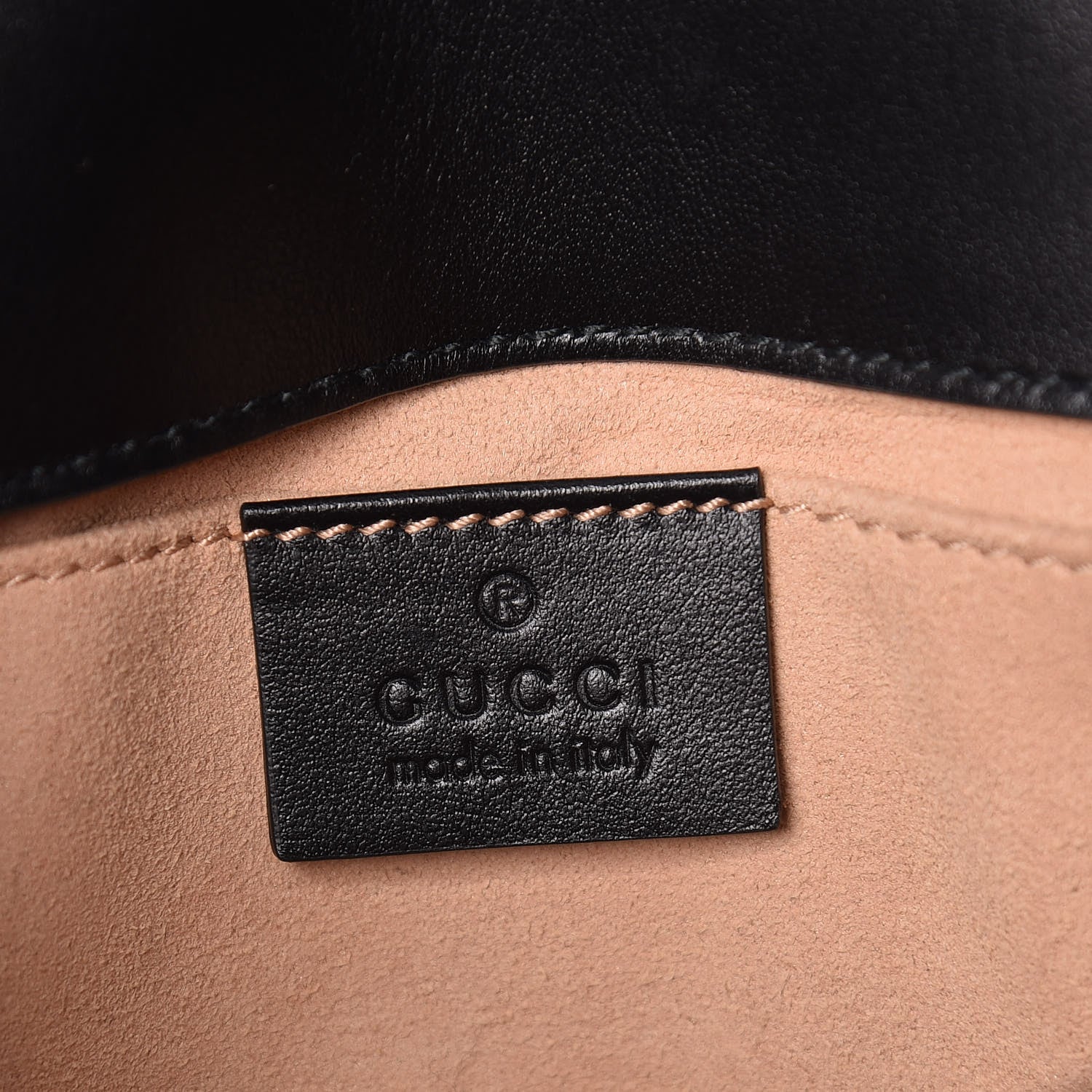 Gucci Calfskin Matelasse Mini GG Marmont Shoulder Bag Black 6 of 11