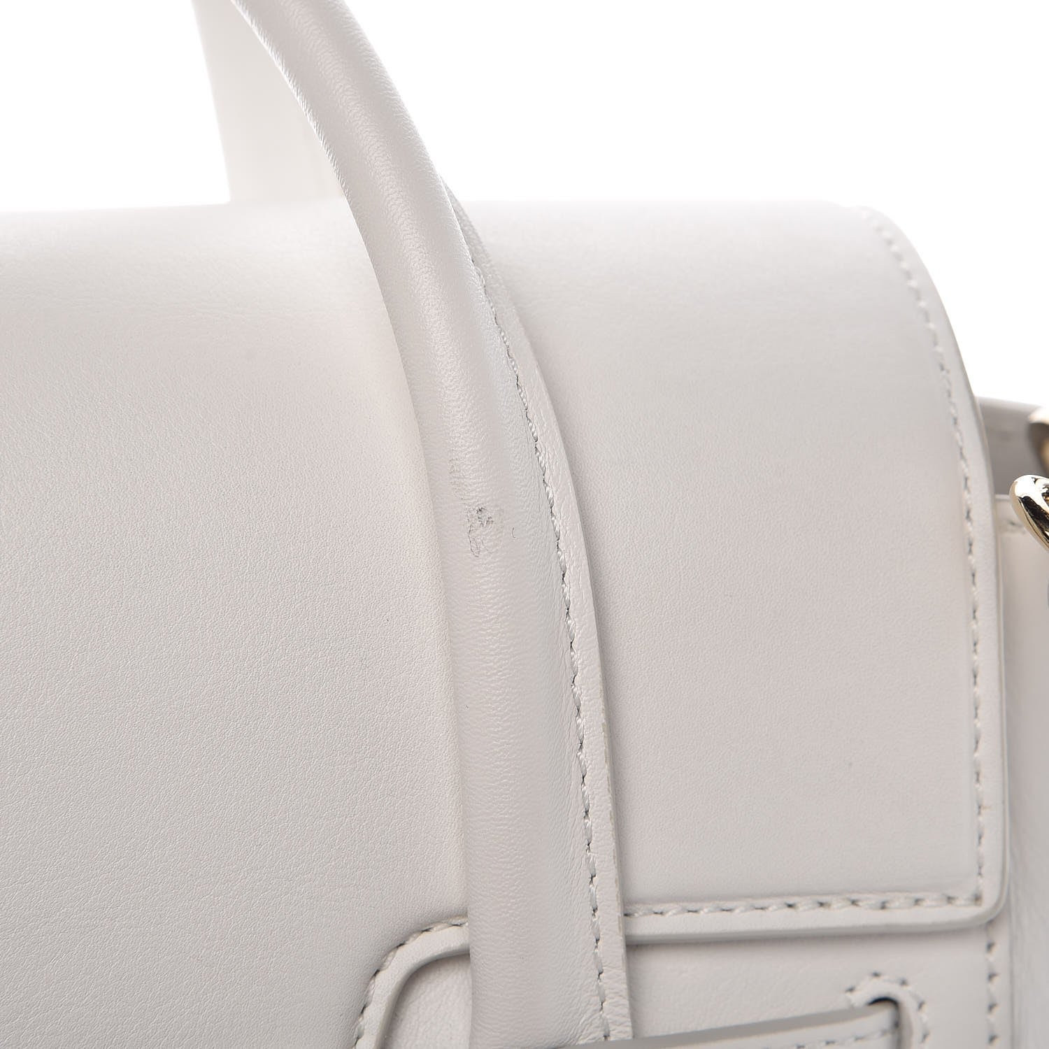 Versace Calfskin Small Signature Bag White 6 of 9