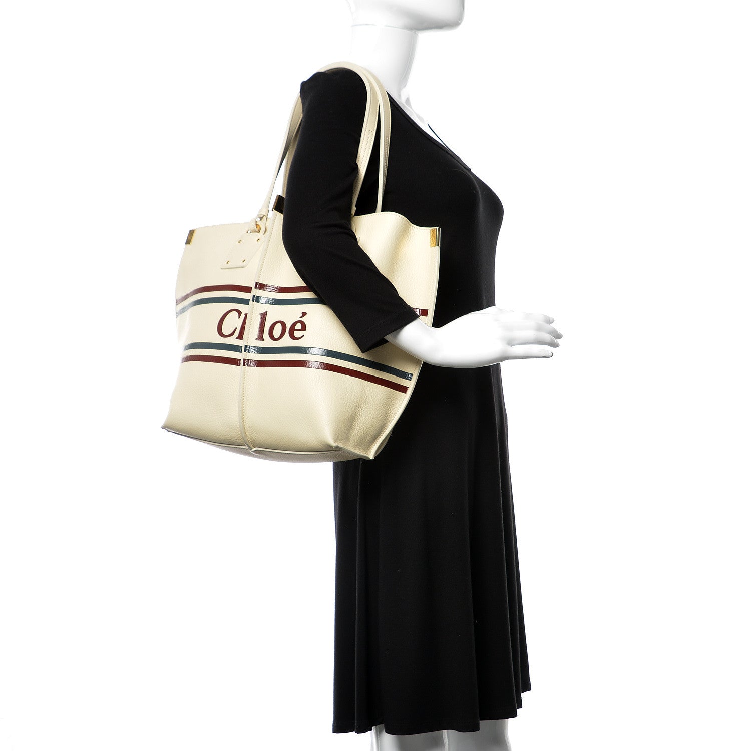 Chloe Smooth Calfskin Medium Vick Tote Off White 2 of 12
