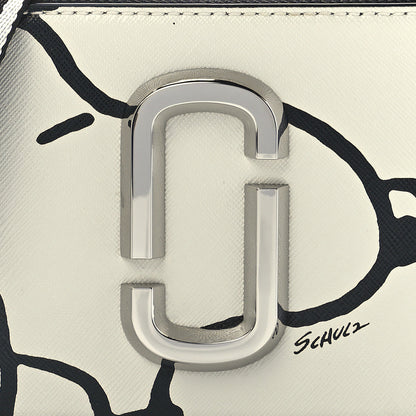 Marc Jacobs X Peanuts Saffiano Small Snoopy Snapshot Camera Bag White Black 11 of 15
