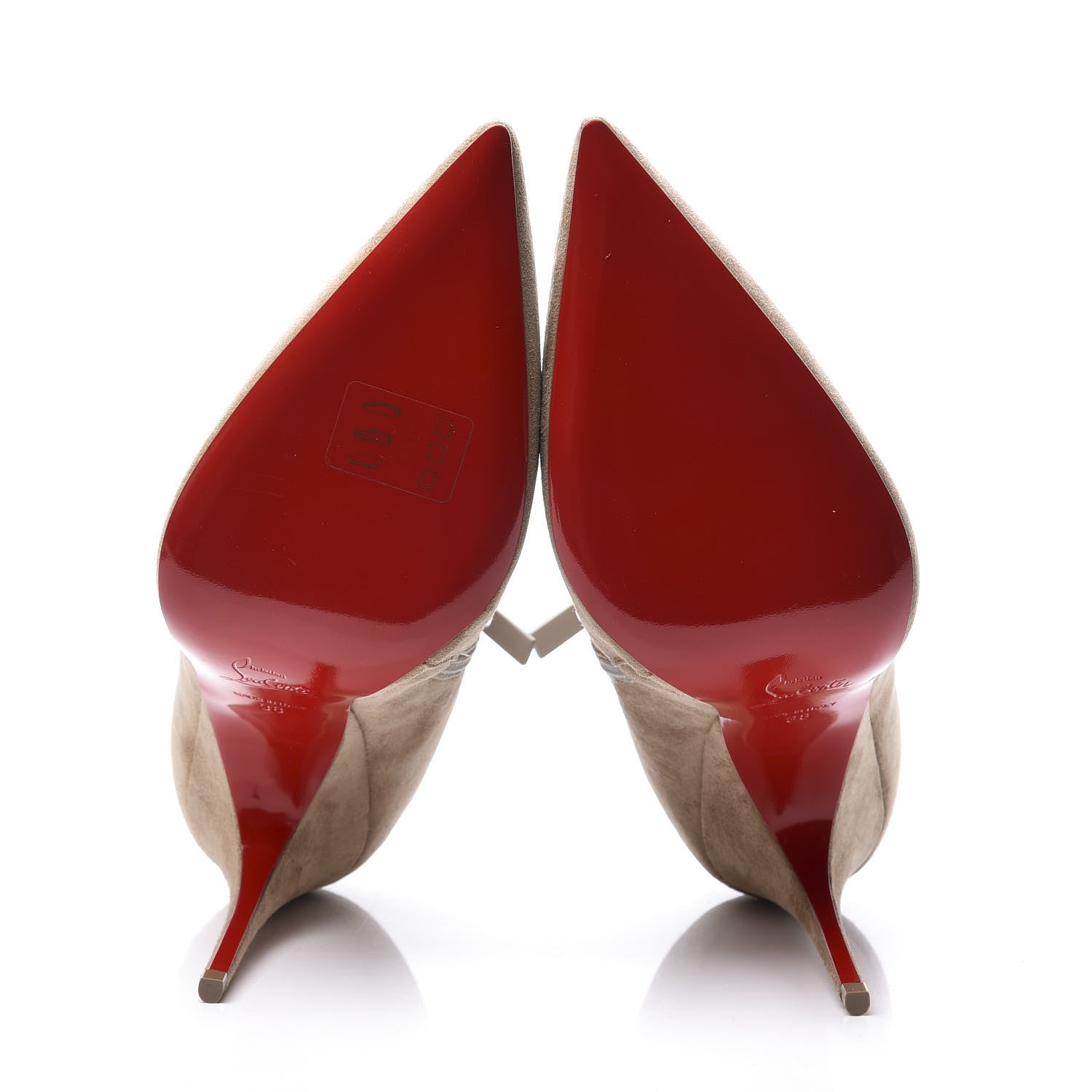 Christian Louboutin Veau Velours Gorgona 100 Ankle Boots 38 Beige 6 of 10