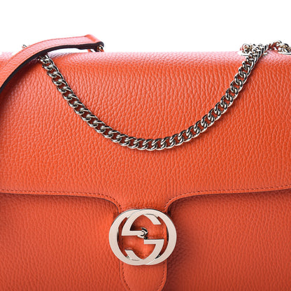 Gucci Dollar Calfskin Interlocking G Shoulder Bag Sun Orange 9 of 9