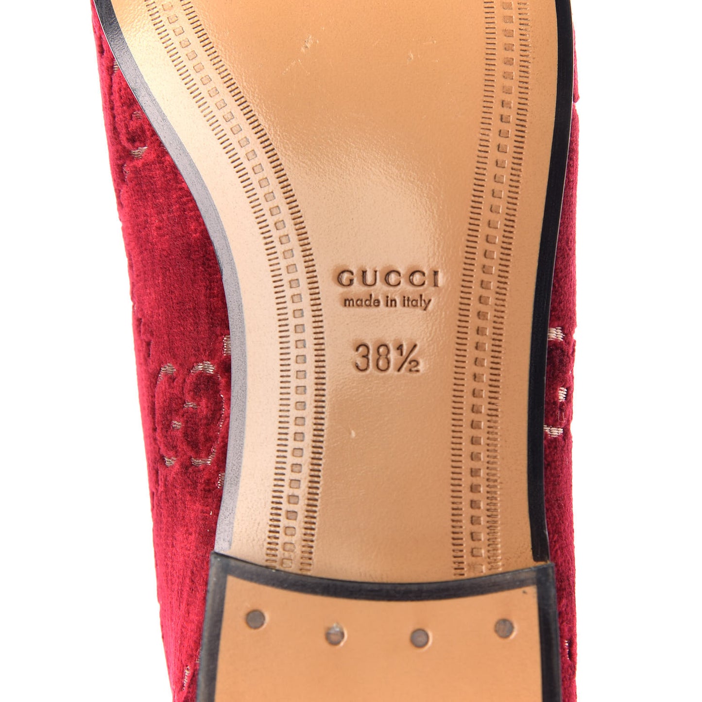 Velvet Malaga Kid GG Monogram Horsebit Womens Jordaan Loafers 38.5 Red Cipria Romantic Cerise