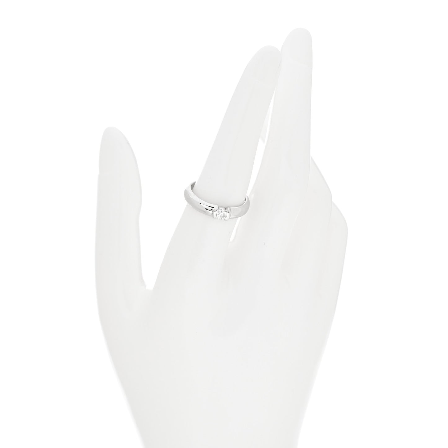 Platinum Diamond .20ct Etoile Solitaire Engagement Ring 55 7.25