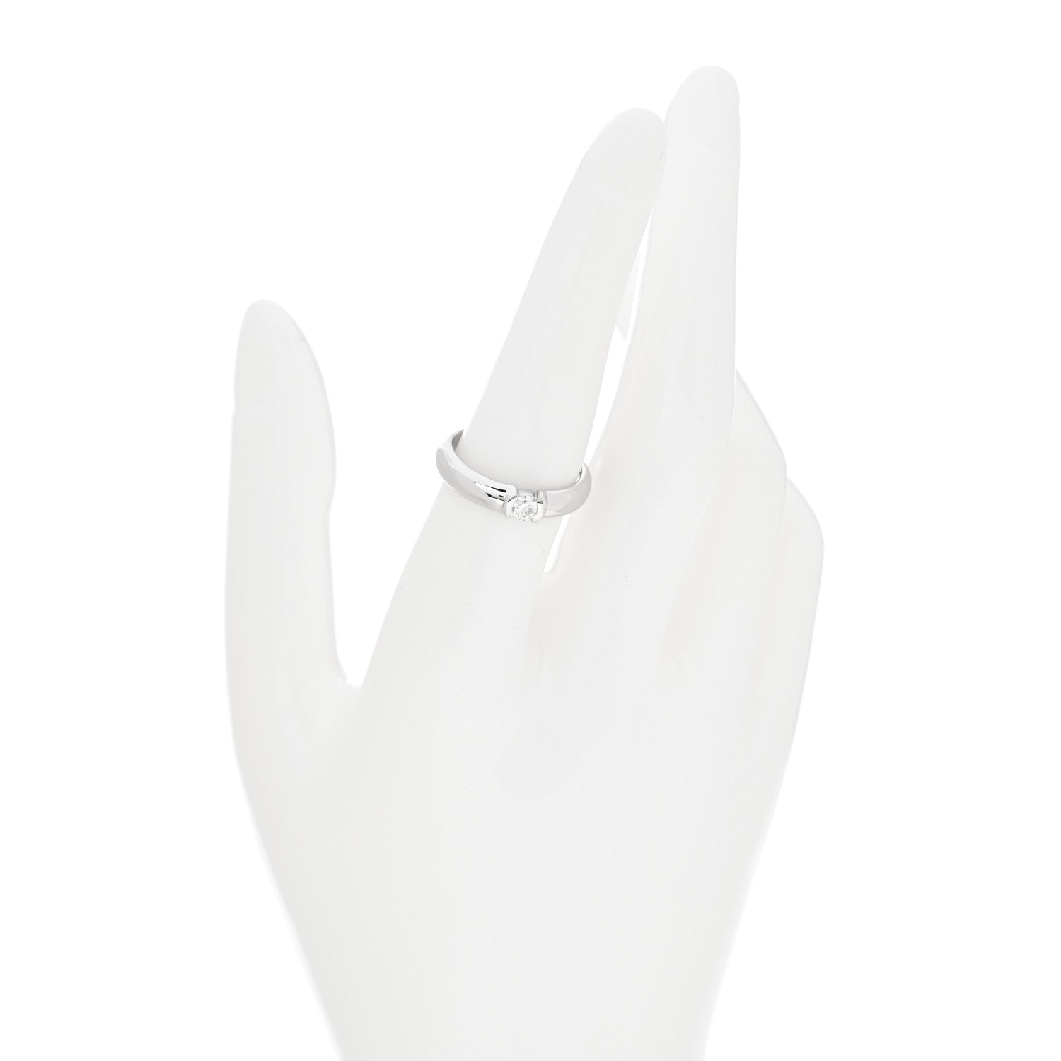 Tiffany Platinum Diamond .20ct Etoile Solitaire Engagement Ring 55 7.25 2 of 6
