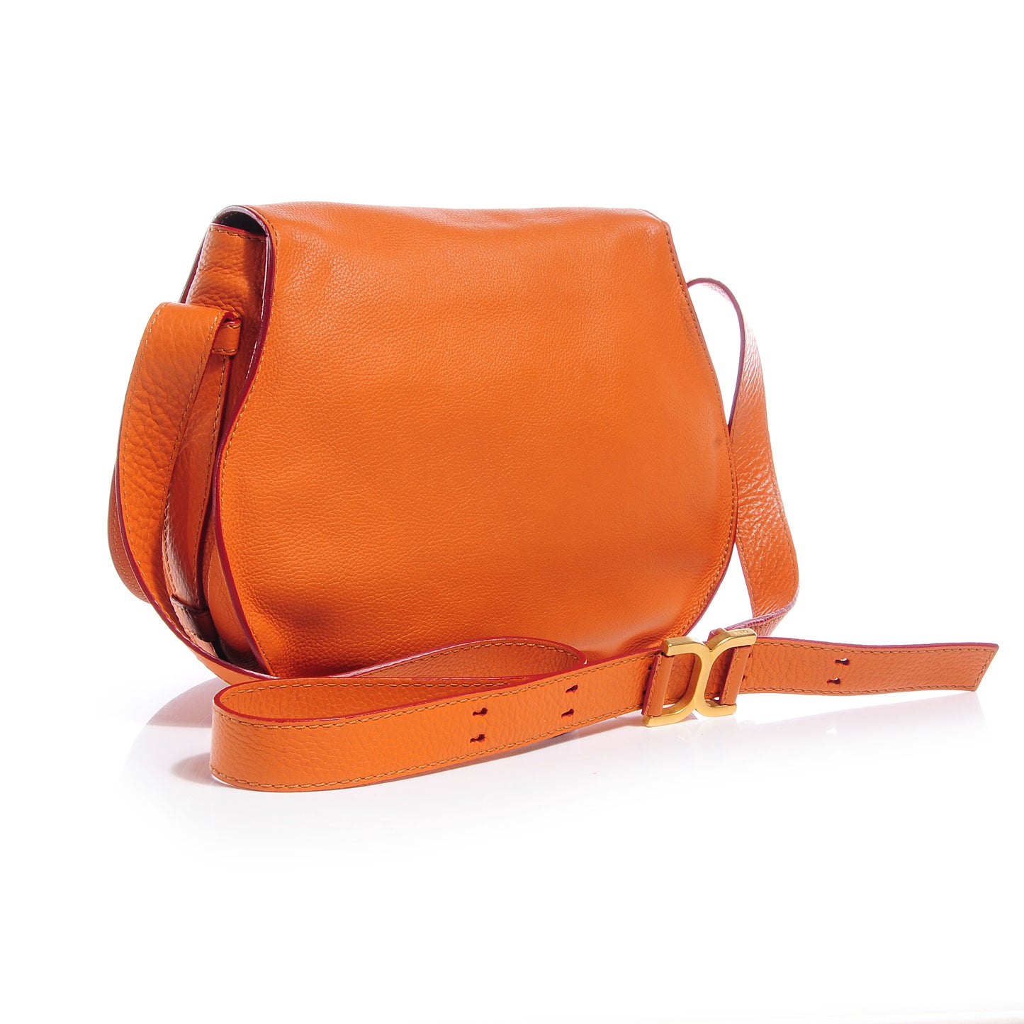 Calfskin Medium Marcie Round Crossbody Bag Indian Summer