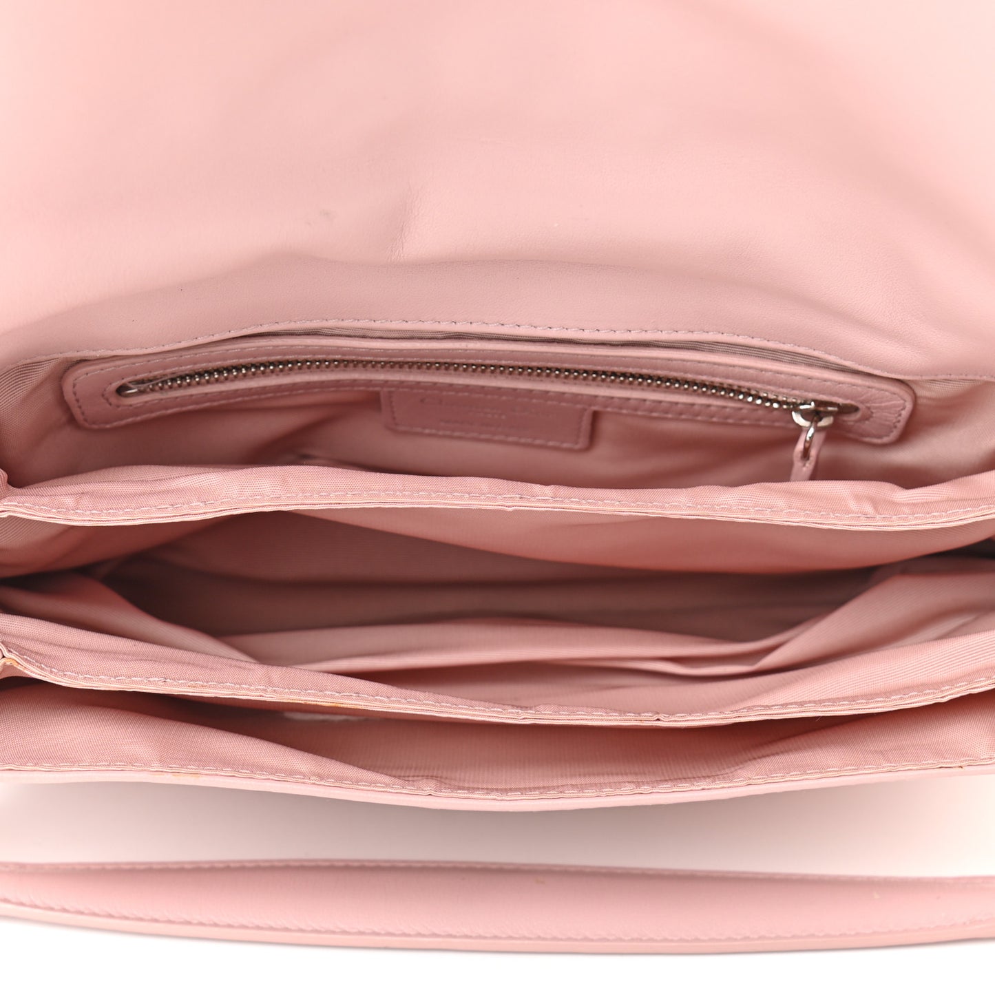Lambskin Cannage Ruffle New Lock Flap Pink