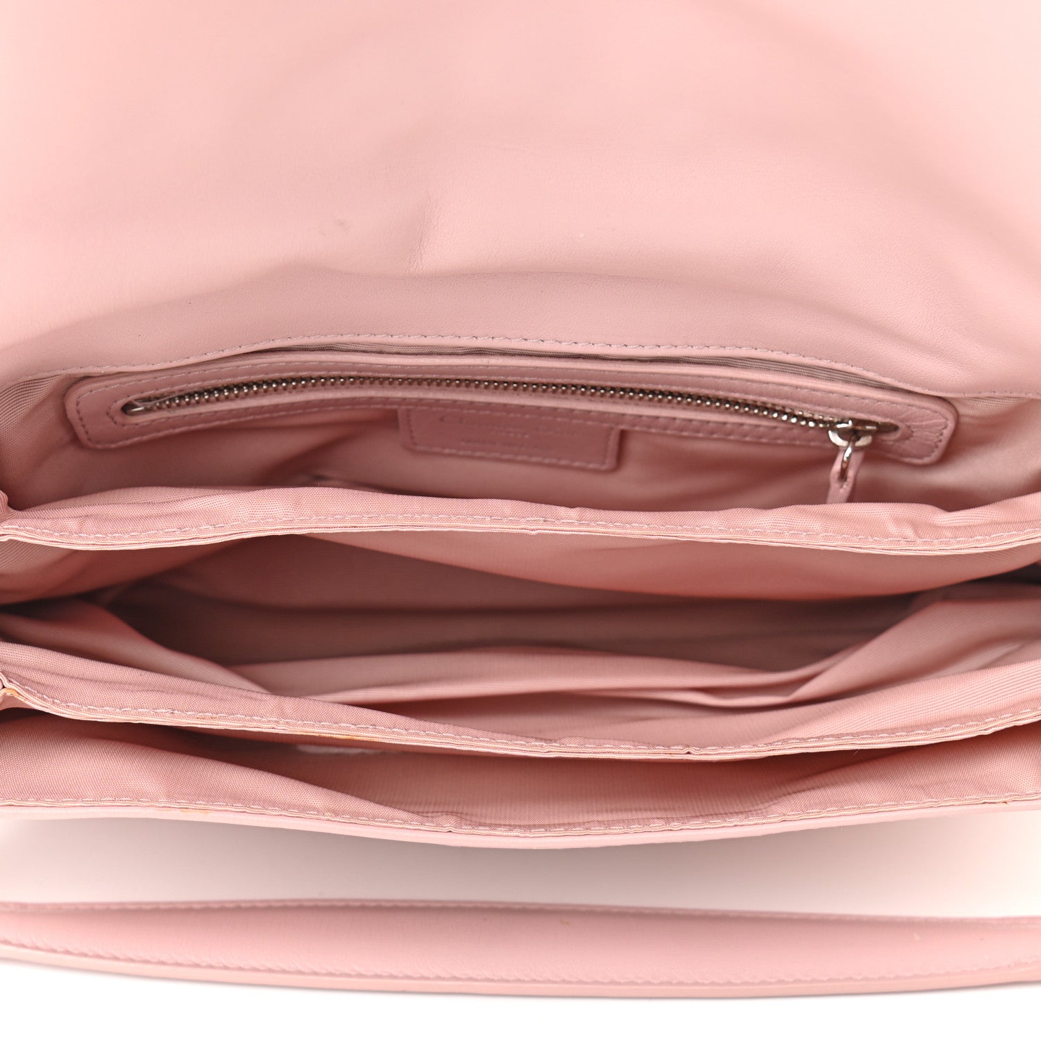 Christian Dior Lambskin Cannage Ruffle New Lock Flap Pink 7 of 12