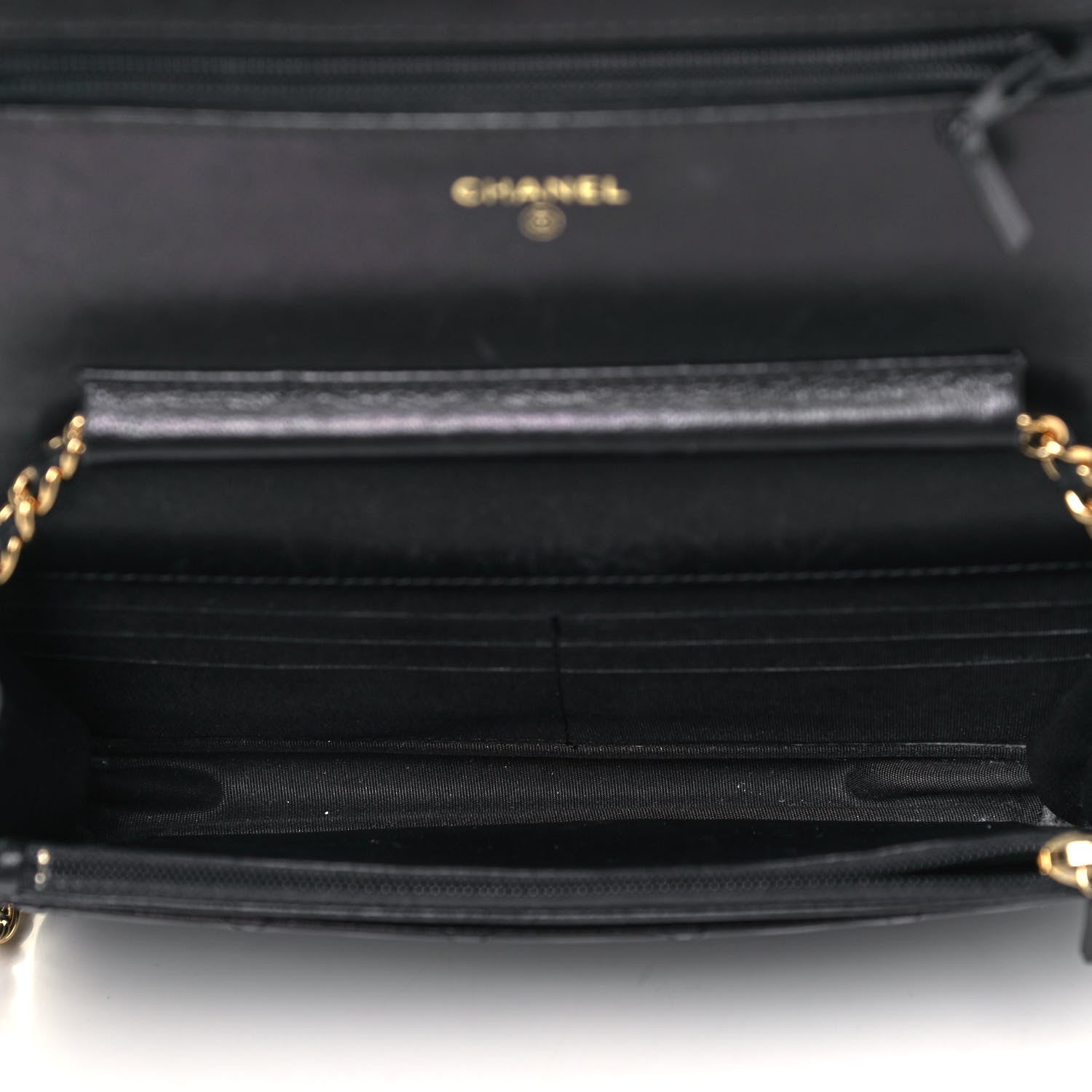 Chanel Lambskin Quilted Egyptian Amulet Wallet On Chain WOC Black 5 of 9