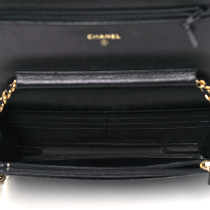 Chanel Lambskin Quilted Egyptian Amulet Wallet On Chain WOC Black 5 of 9