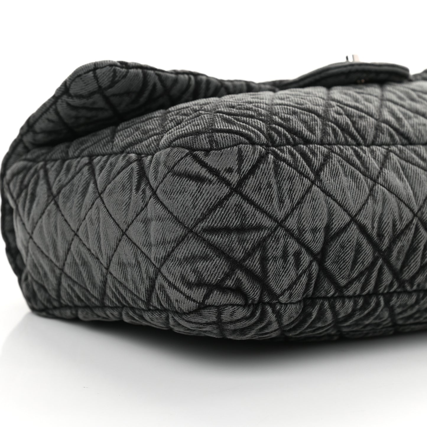 Denim Quilted Denimpression Flap Grey Black