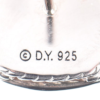 David Yurman Sterling Silver Diamond Amethyst 7mm Albion Earrings 4 of 4