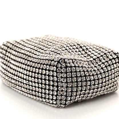 Alexander Wang Mesh Crystal Rhinestone Mini Heiress Pouch Black Silver 10 of 11