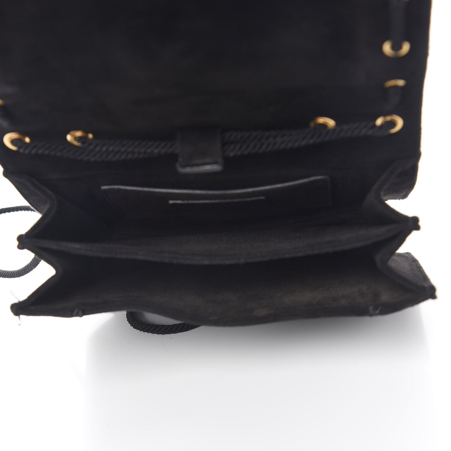 Suede Medium Monogram Fetish Satchel Black