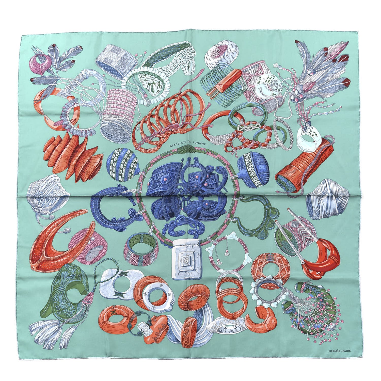 Hermes Silk Bracelets de Lumiere Scarf 90 1 of 5