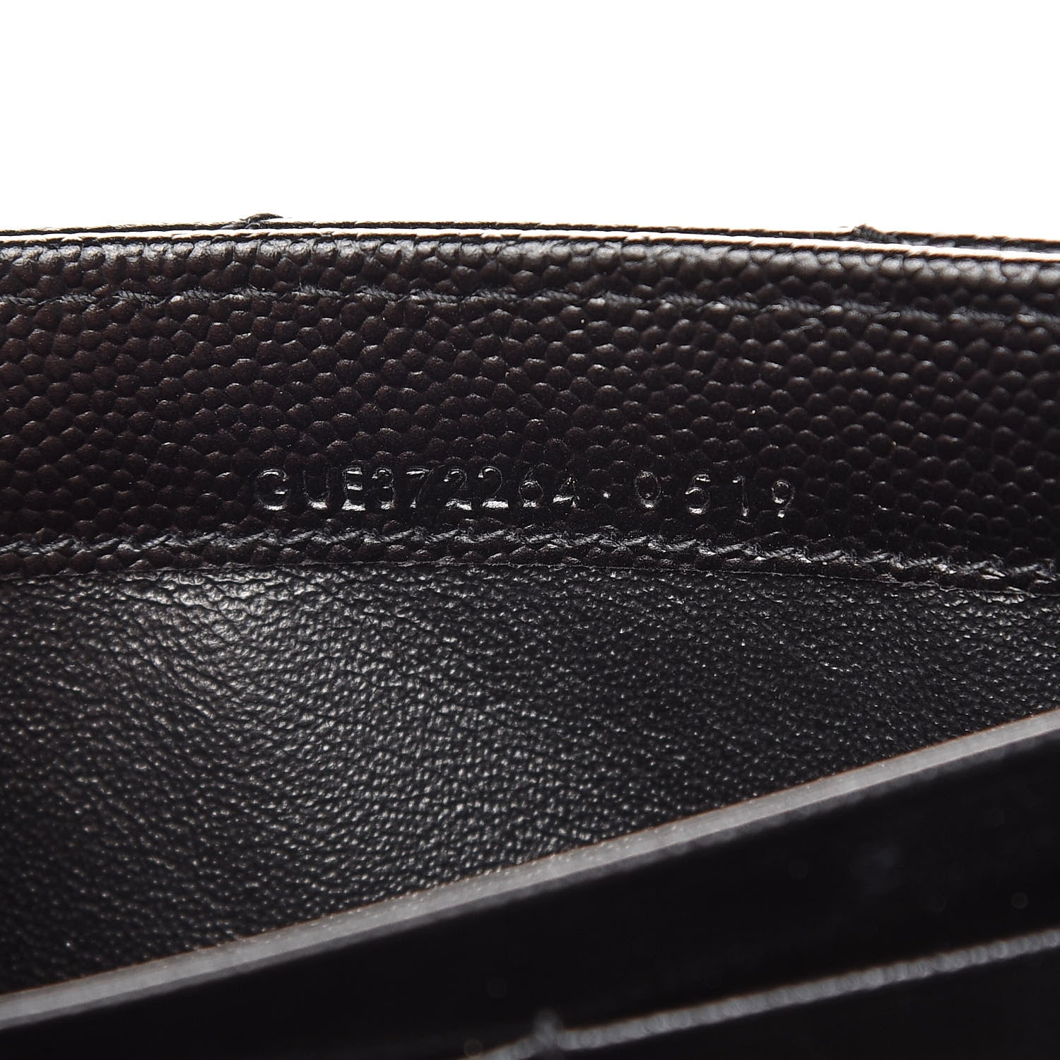 Saint Laurent Grain De Poudre Matelasse Chevron Monogram Flap Wallet Black 7 of 8