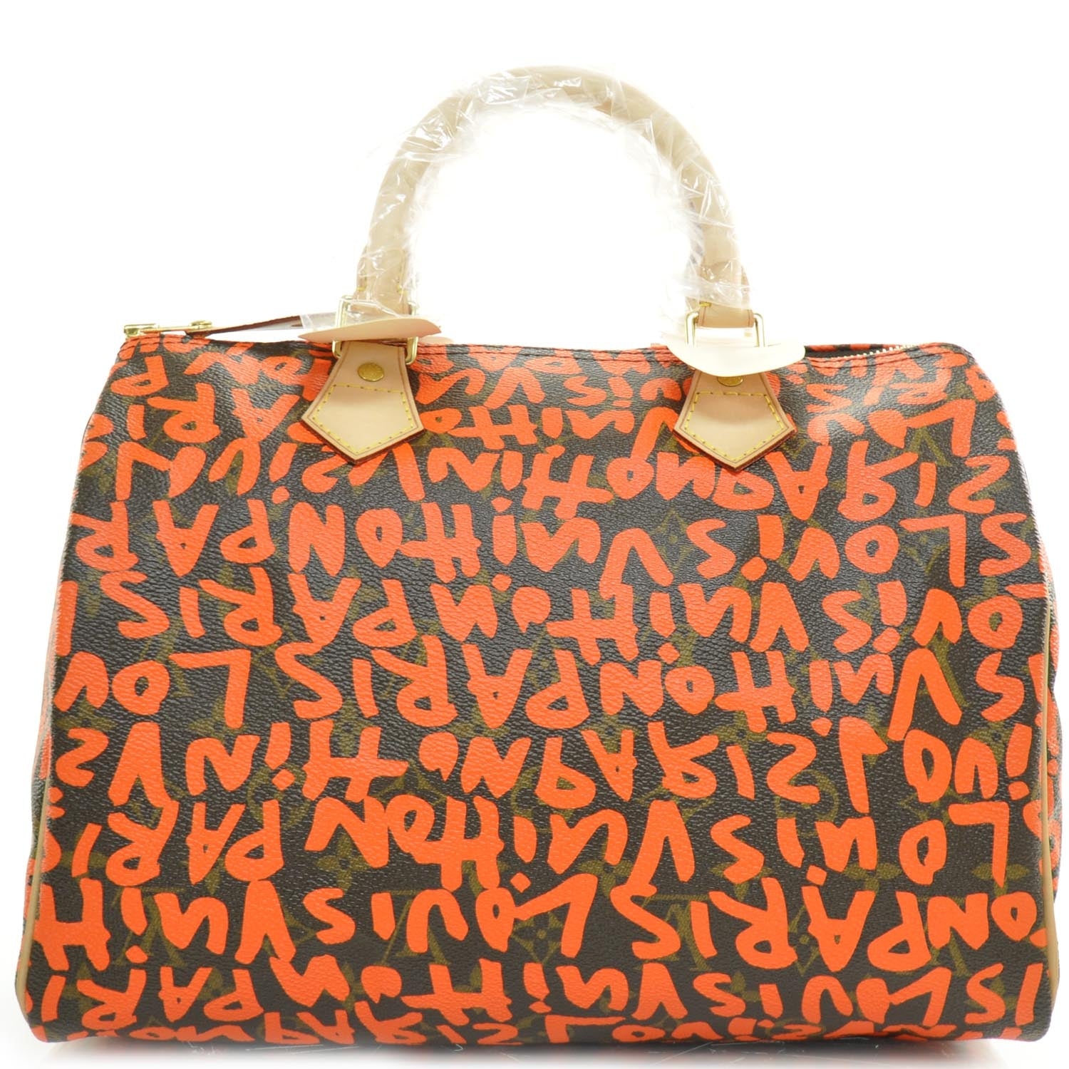 Louis Vuitton Monogram Graffiti Speedy 30 Orange 4 of 8