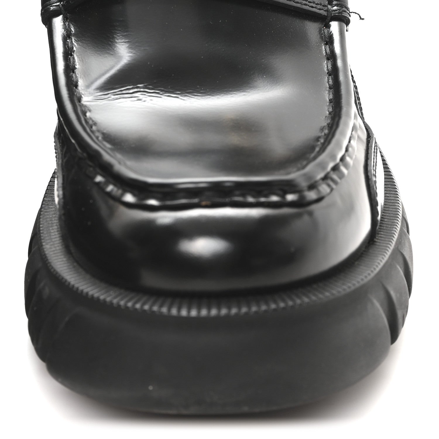 Gucci Magnum Calfskin Nappa Samoa Womens Horsebit Platform Chunky Lug Sole 40mm Loafers 40 Black 11 of 11