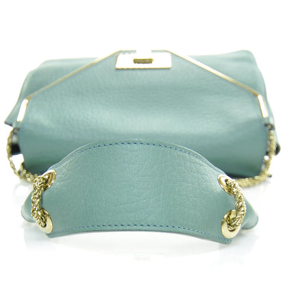 Chloe Grained Calfskin Sally Flap Bag Green 5 of 9