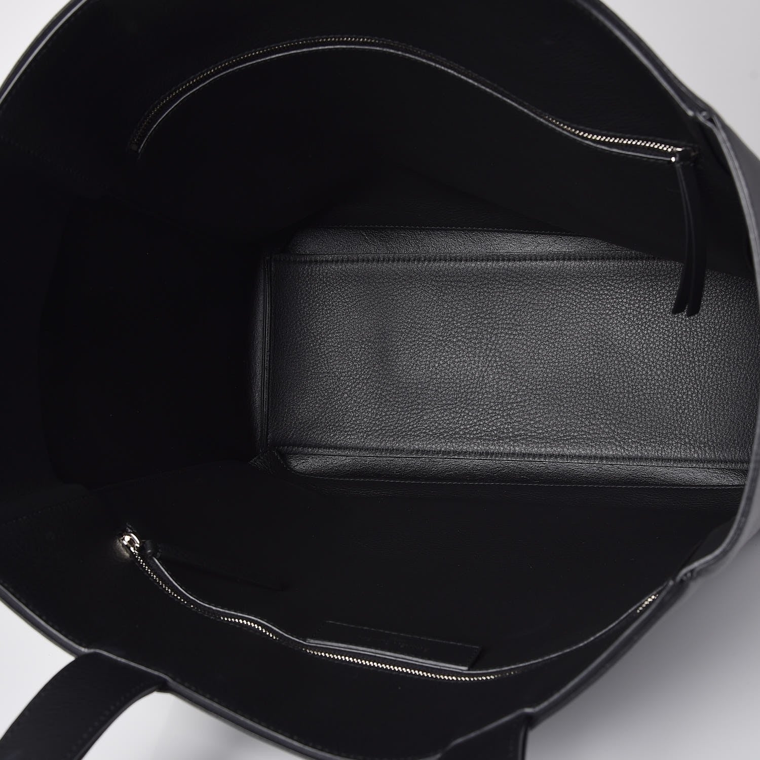 Balenciaga Calfskin Logo Medium Shopping Tote Black 5 of 7