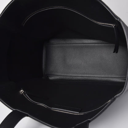 Balenciaga Calfskin Logo Medium Shopping Tote Black 5 of 7