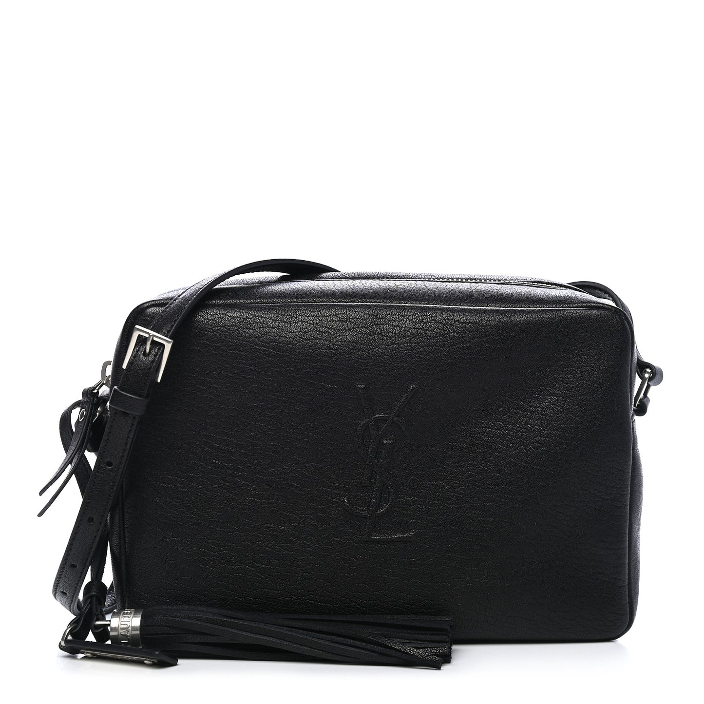 Lambskin Monogram Small Lou Camera Bag Black