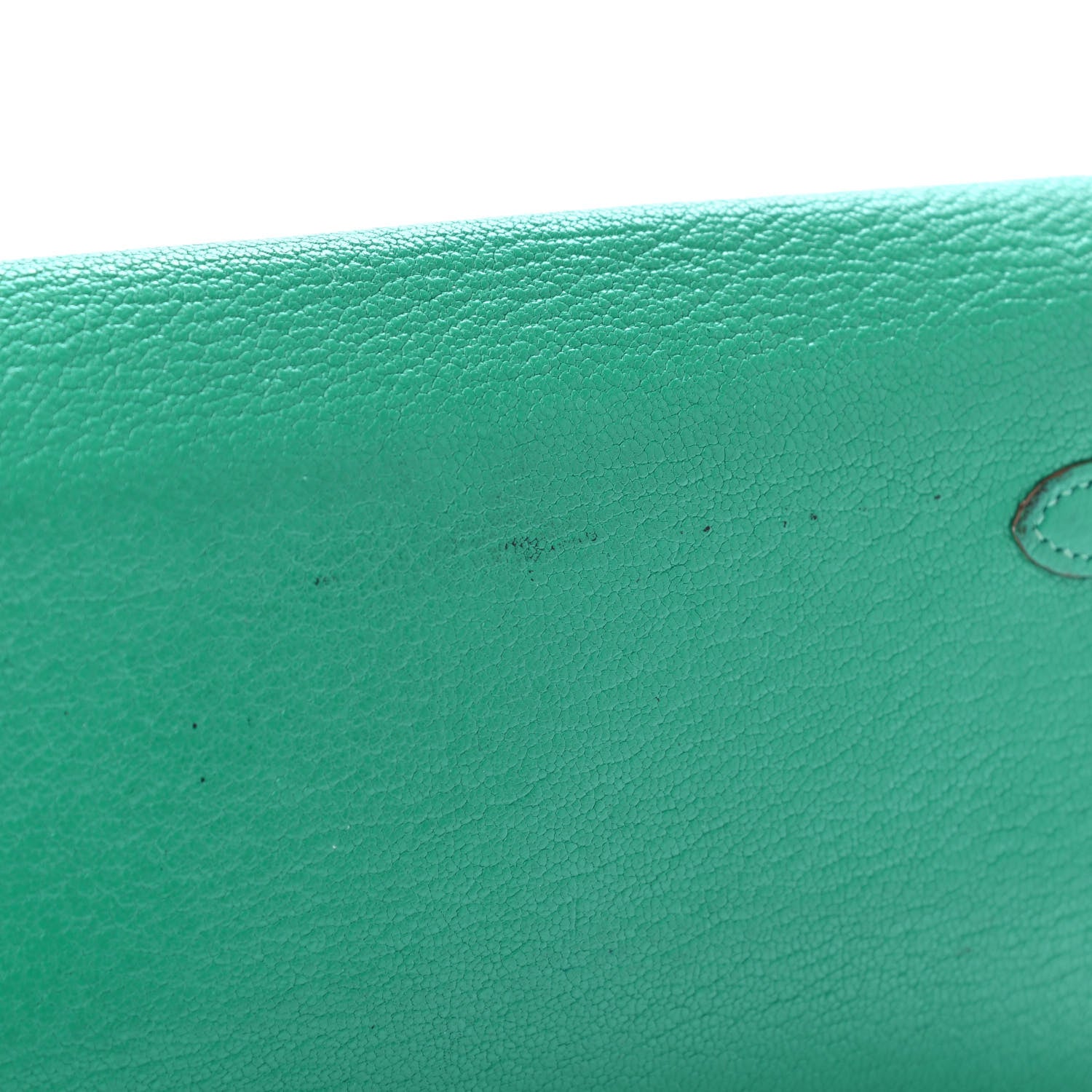 Hermes Chevre Mysore Kelly Longue Wallet Menthe 4 of 5