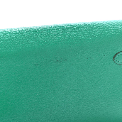 Hermes Chevre Mysore Kelly Longue Wallet Menthe 4 of 5