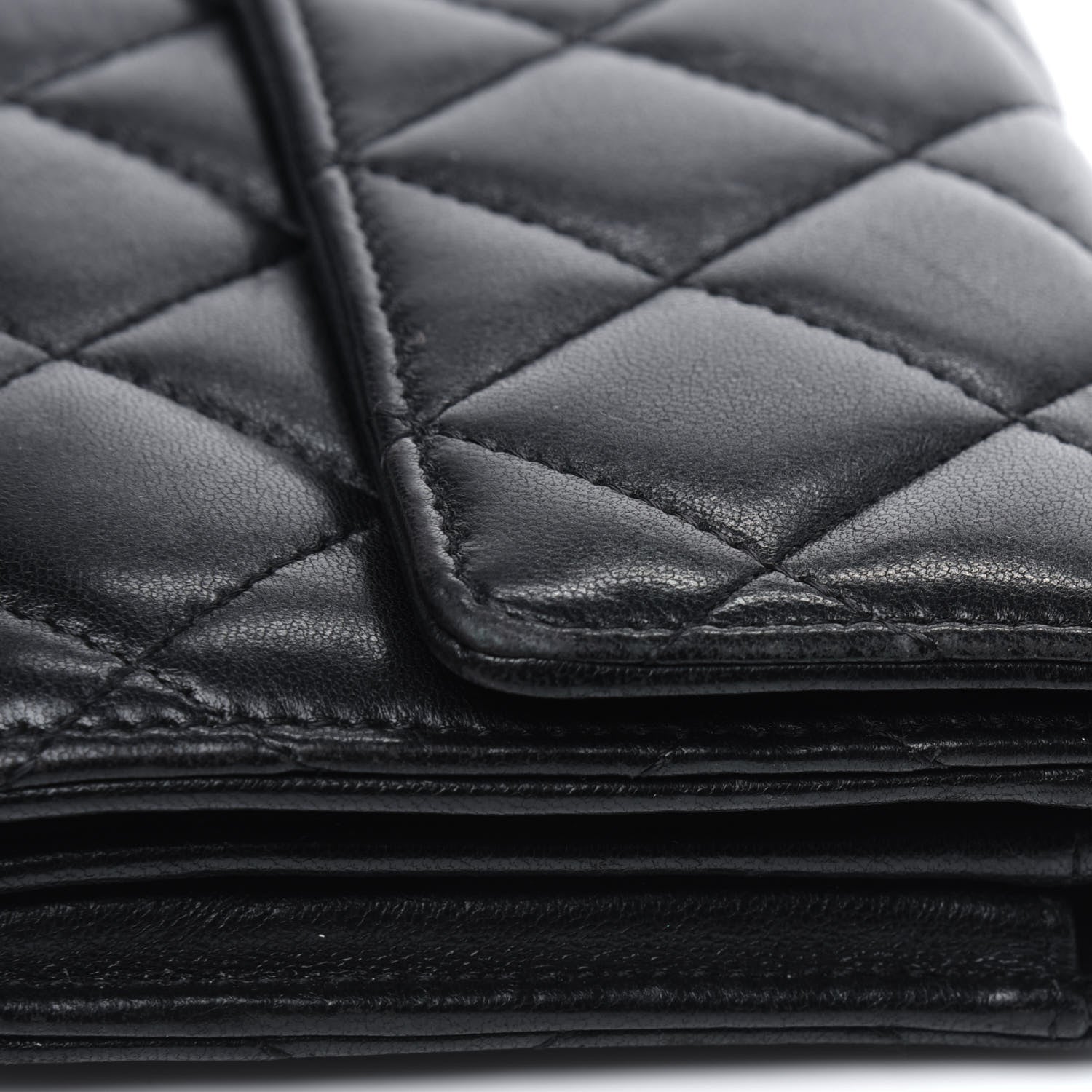 Chanel Lambskin Quilted Long Flap Wallet Black 19 of 21