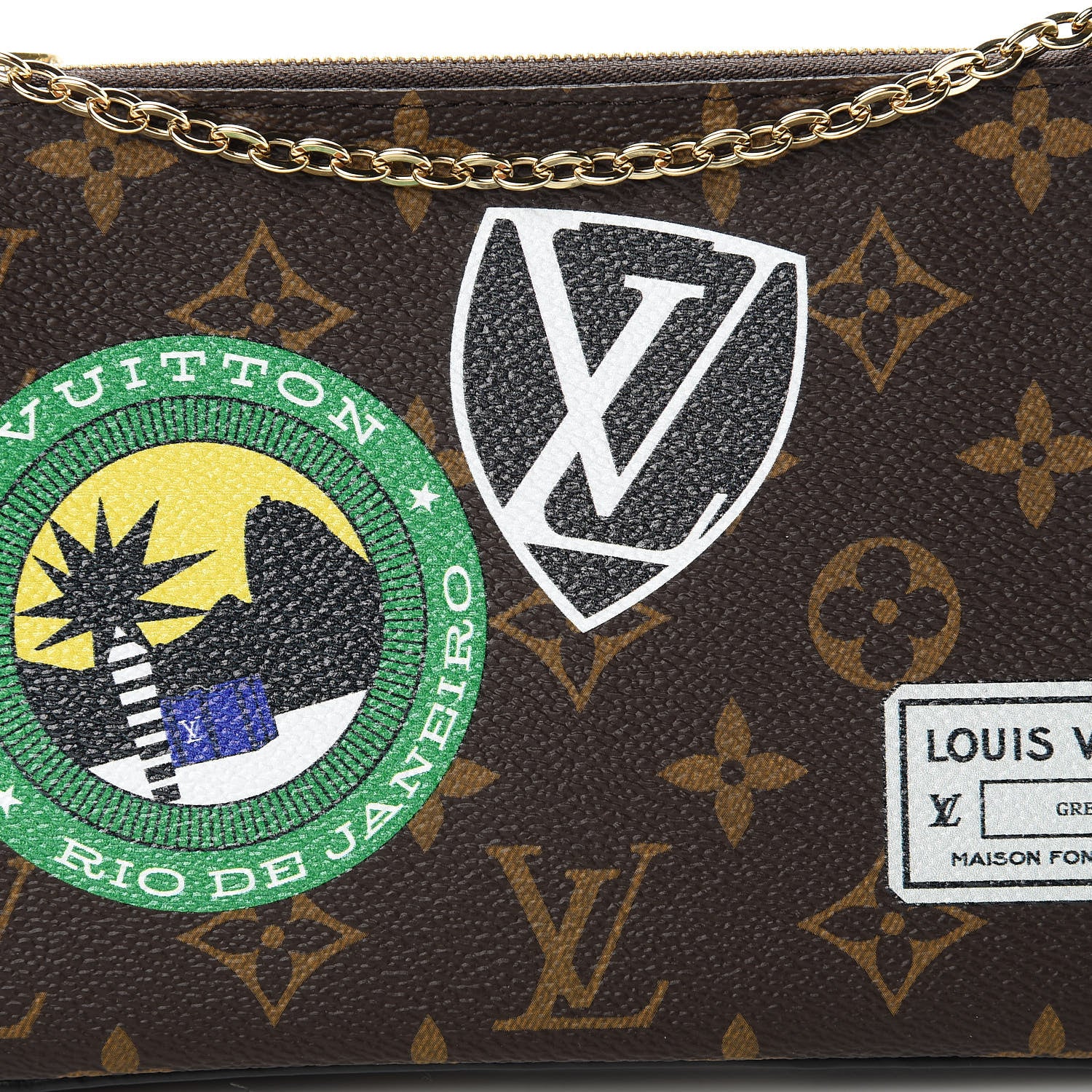 Louis Vuitton Monogram World Tour Double Zip Pochette 9 of 12