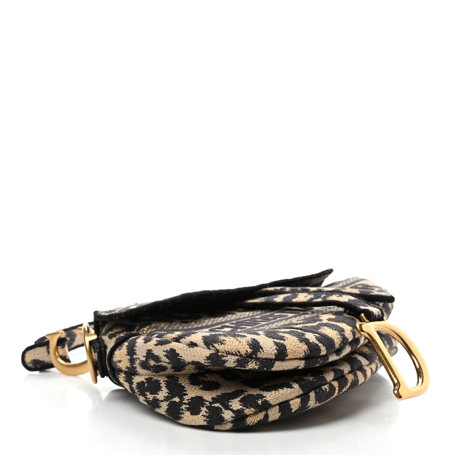 Christian Dior Canvas Mizza Embroidered Saddle Bag Beige Multicolor 3 of 4