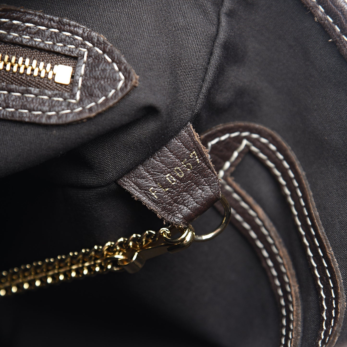 Mini Lin Monogram Bucket Bag Ebene