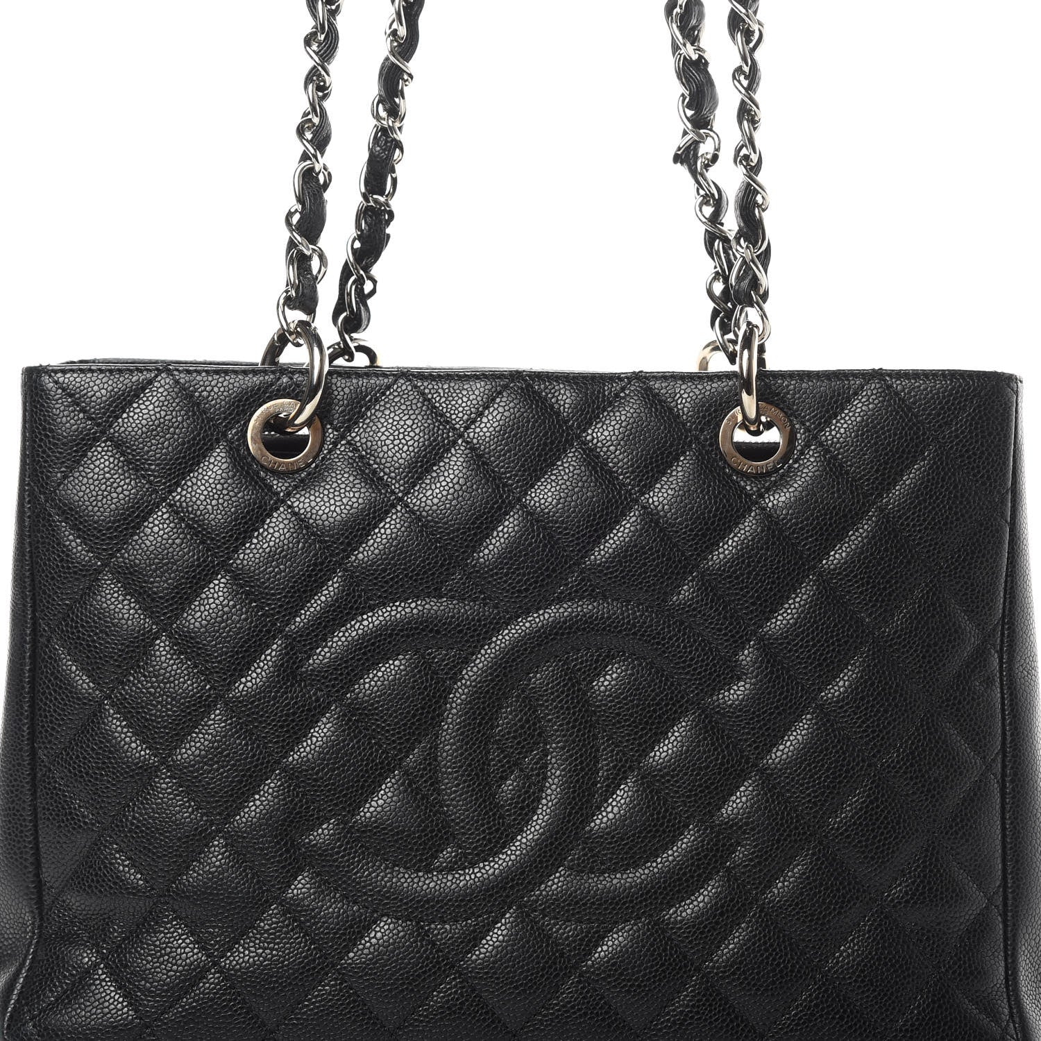 Chanel Caviar Quilted Grand Shopping Tote GST Black 8 of 14