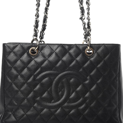 Chanel Caviar Quilted Grand Shopping Tote GST Black 8 of 14