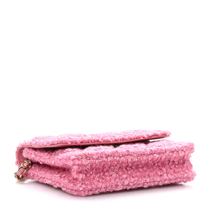 Chanel Tweed Quilted Flap Chain Waist Bag Pink 4 of 10