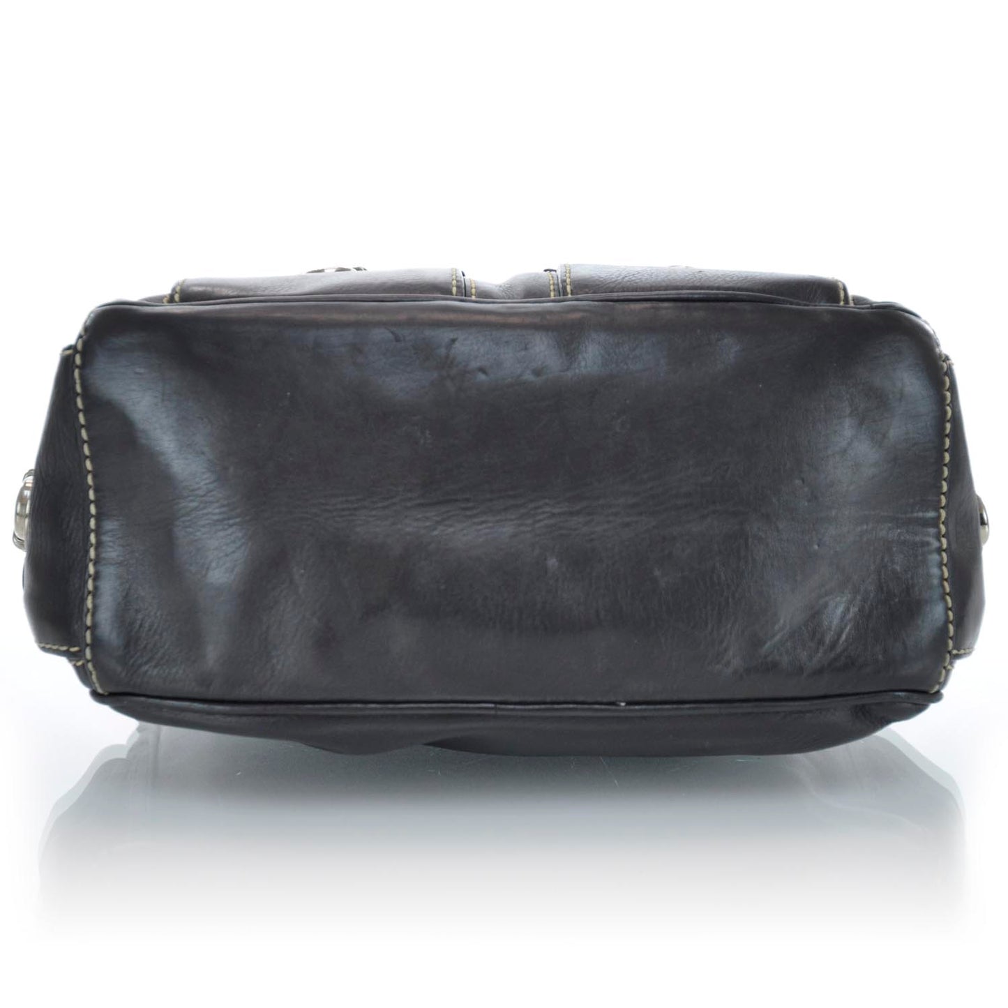 Leather Multipocket Hobo Black