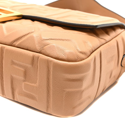 Fendi Nappa FF 1974 Embossed Baguette Miele Scuro 10 of 10