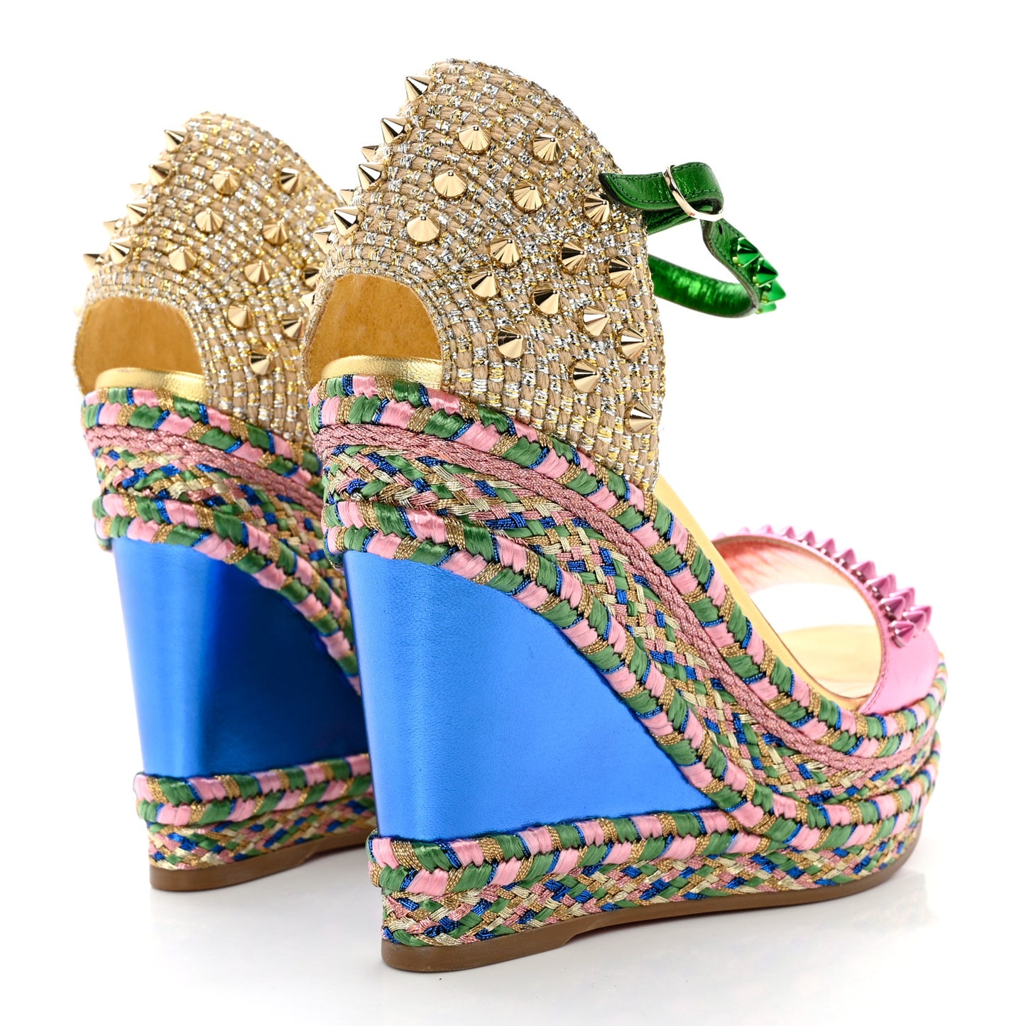 Nappa Pepite Liege Lame Madmonica 120 Wedge Sandals 35 Full Moon