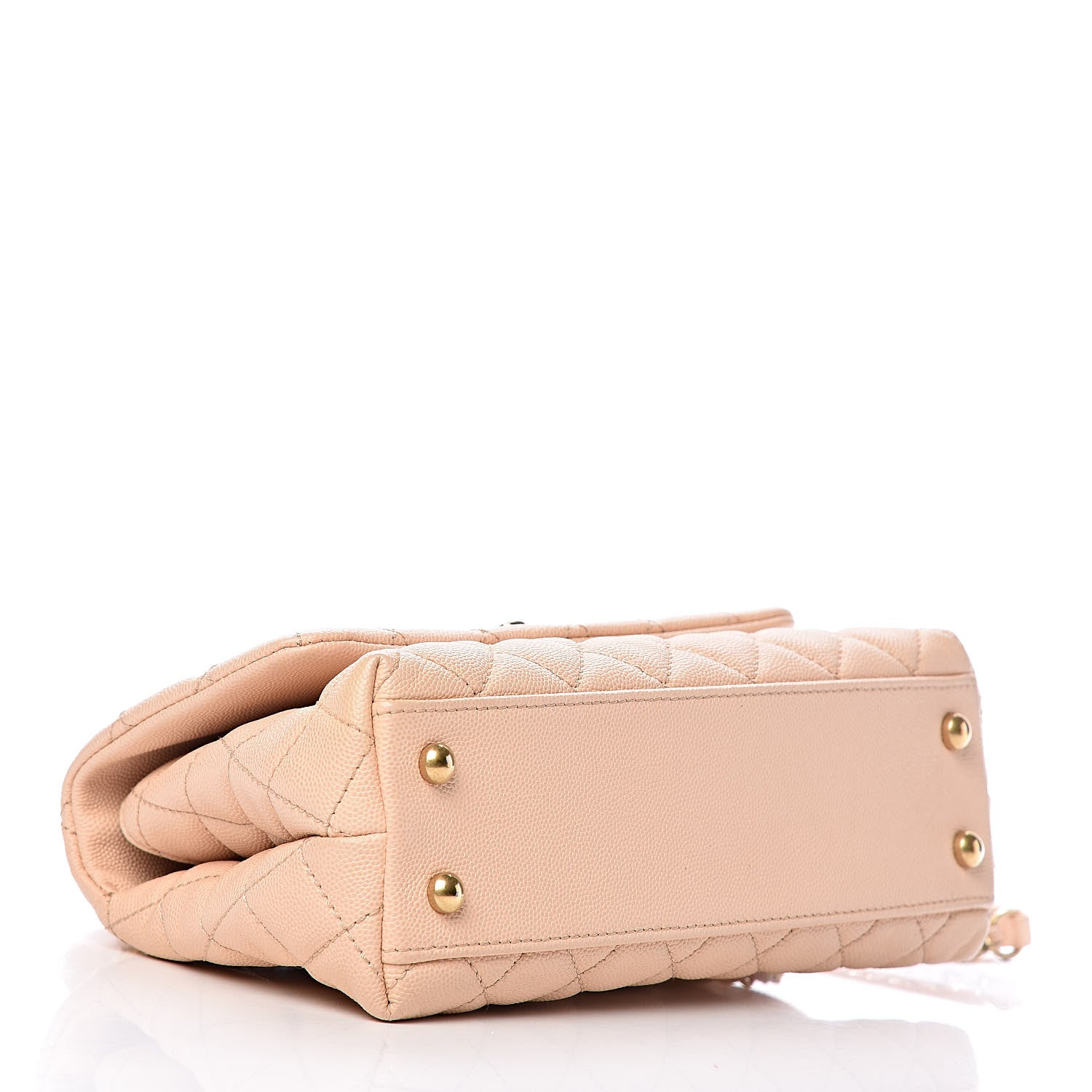 Chanel Caviar Quilted Mini Coco Handle Flap Beige 4 of 11