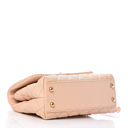 Chanel Caviar Quilted Mini Coco Handle Flap Beige 4 of 11