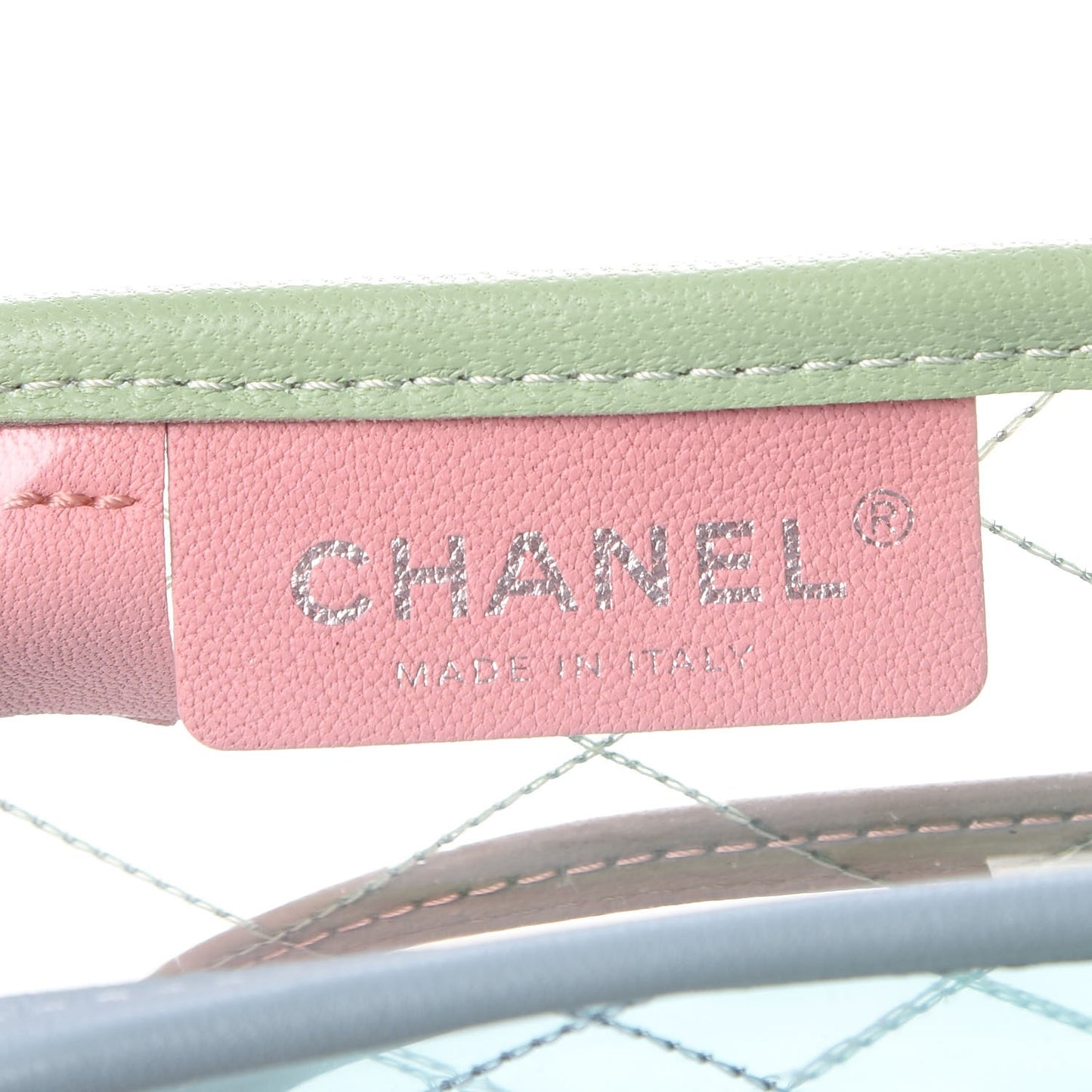 Lambskin PVC Quilted Medium Coco Splash Flap Blue Green
