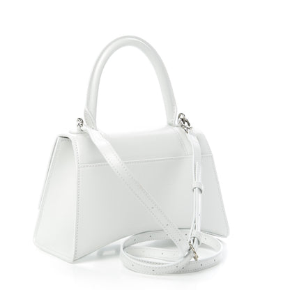 Balenciaga Shiny Box Calfskin Tonal B Small Hourglass Top Handle Bag White 3 of 11