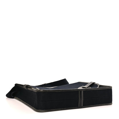Hermes Toile Officier Buenaventura Messenger Bag Black 4 of 11