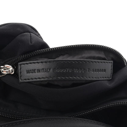 Balenciaga Sport Nylon Logo Embroidered Wheel Belt Bag Black White 7 of 10