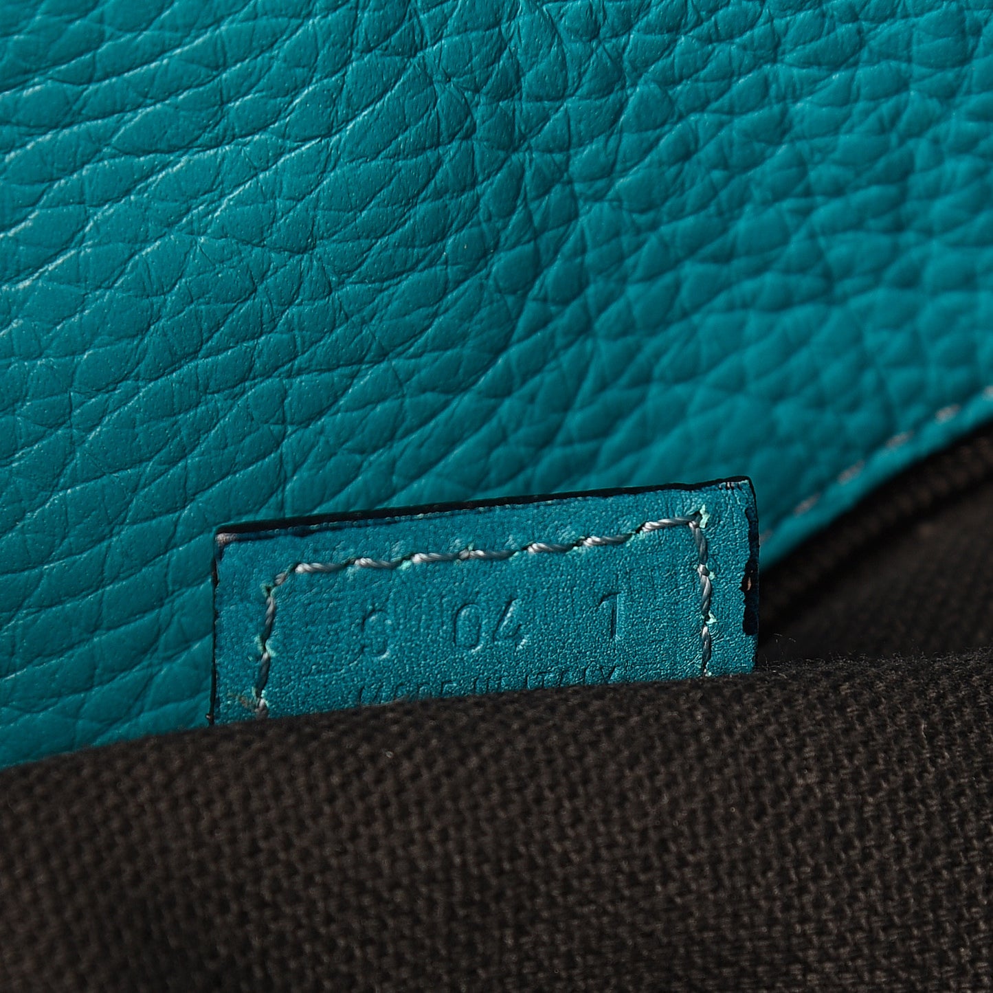 Grainy Calfskin House Check Horn Toggle Tote Blue
