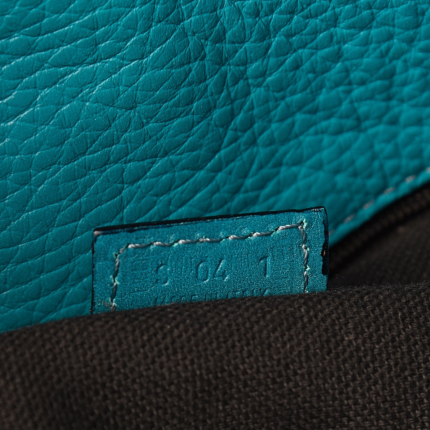 Burberry Grainy Calfskin House Check Horn Toggle Tote Blue 6 of 11