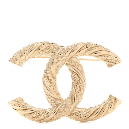 Chanel Metal CC Brooch Light Gold 1 of 3