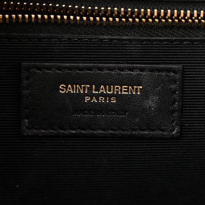 Saint Laurent Grain De Poudre Matelasse Chevron Large Monogram Satchel Nude Powder 5 of 10